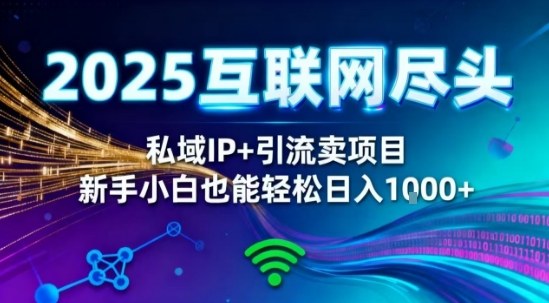 2025网创尽头王炸项目！私域IP+精准引流，新手小白在家躺賺日入1k，零经验也能上手【揭秘】